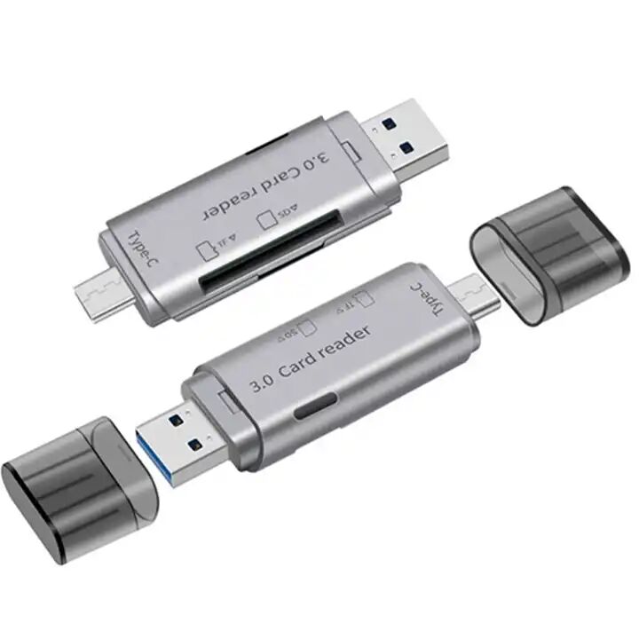 Lector de tarjetas de memoria SD y MicroSD USB-A + USB-C 3.0 OTG