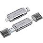 Lector de tarjetas de memoria SD y MicroSD USB-A + USB-C 3.0 OTG